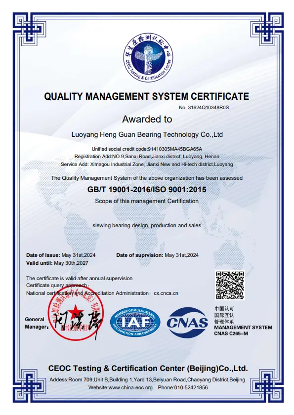 ISO9001 quality system certification ISO9001 quality system certification