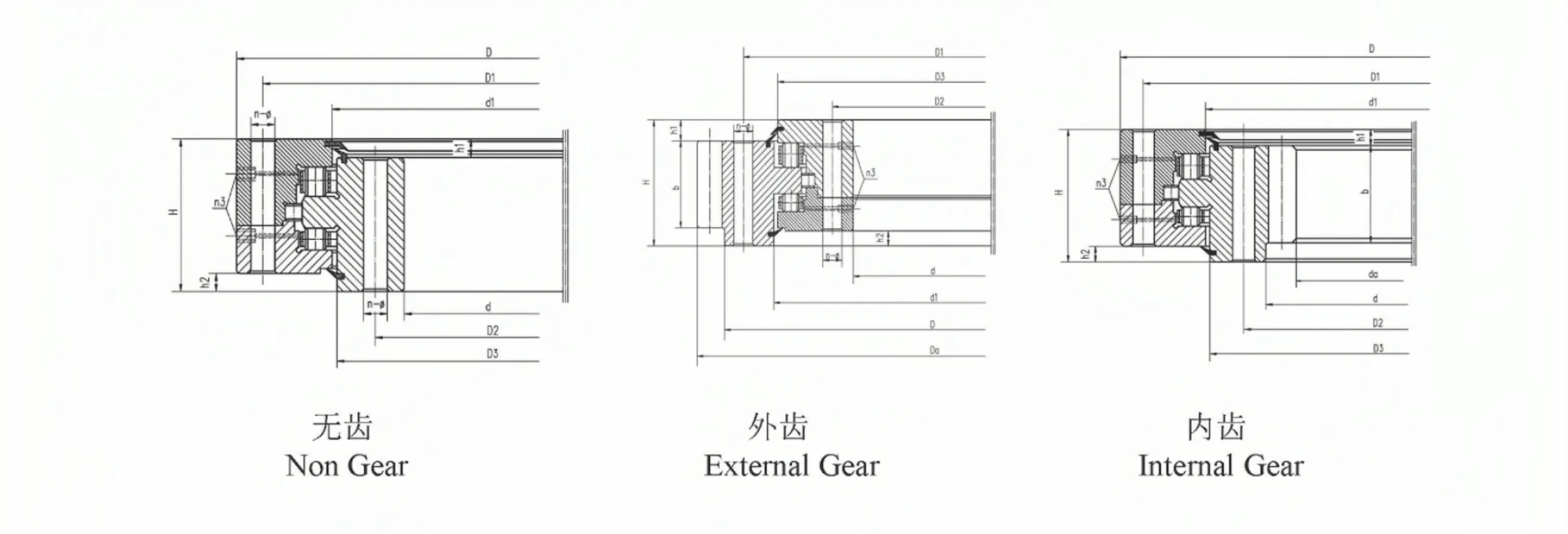 three row roller slewing bearing